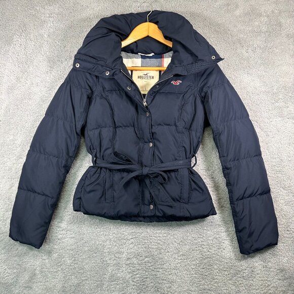 Hollister Jackets & Blazers - Hollister Winter Coat Womens Puffer Coat Jacket Navy Blue Size Large